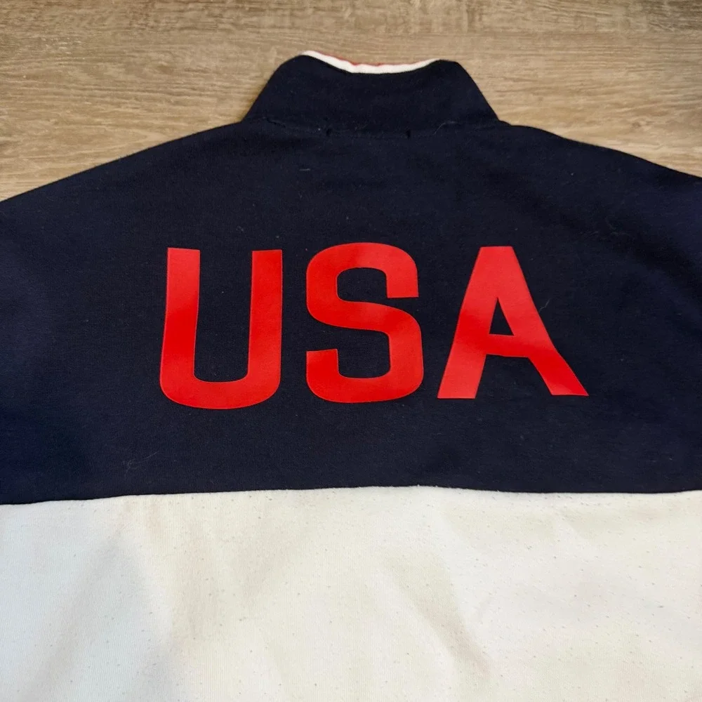 Polo Ralph Lauren Team USA 2016 Olympic Games Track Jacket Navy White Mens Small